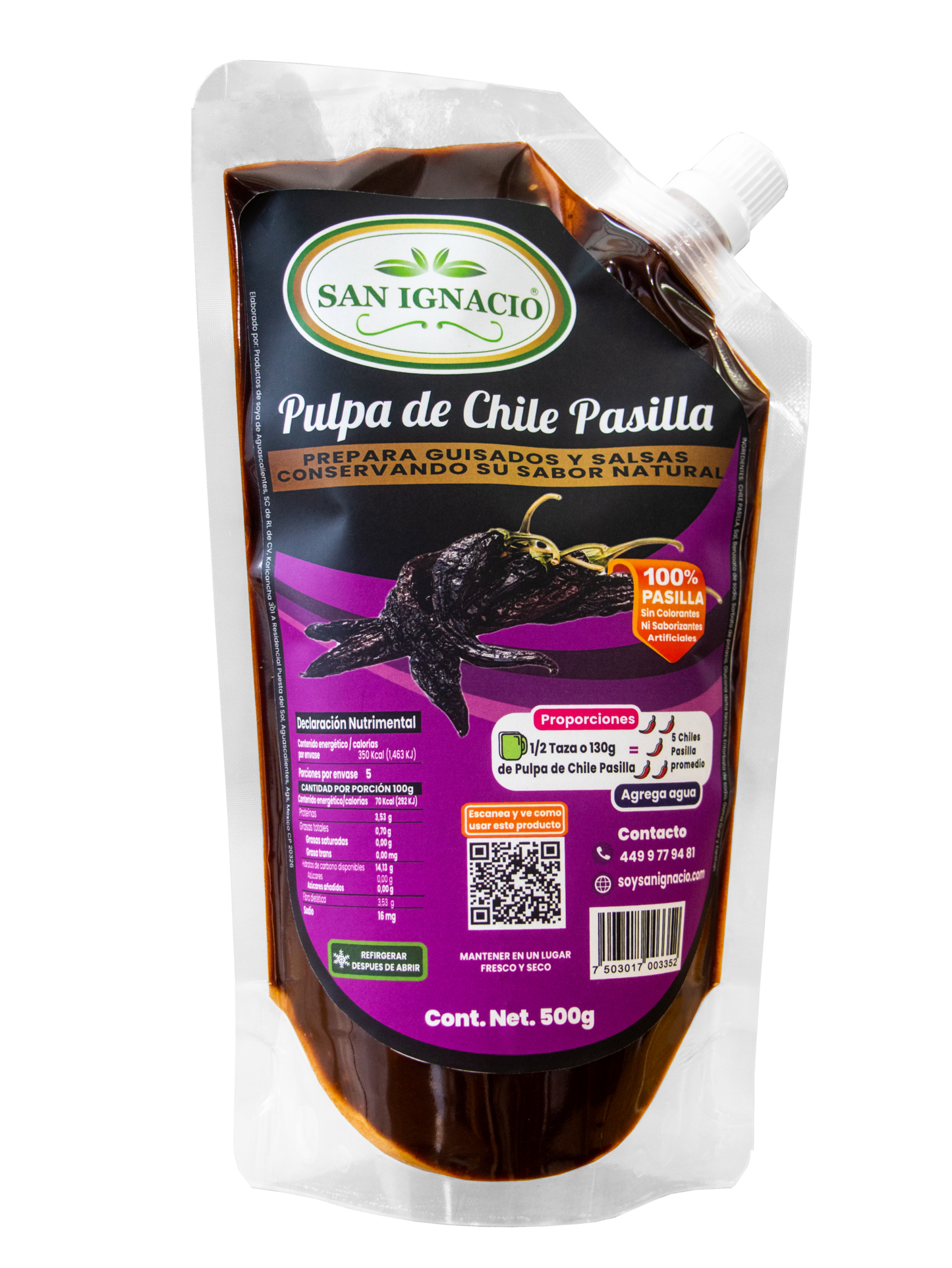 Pulpa de Chile Pasilla