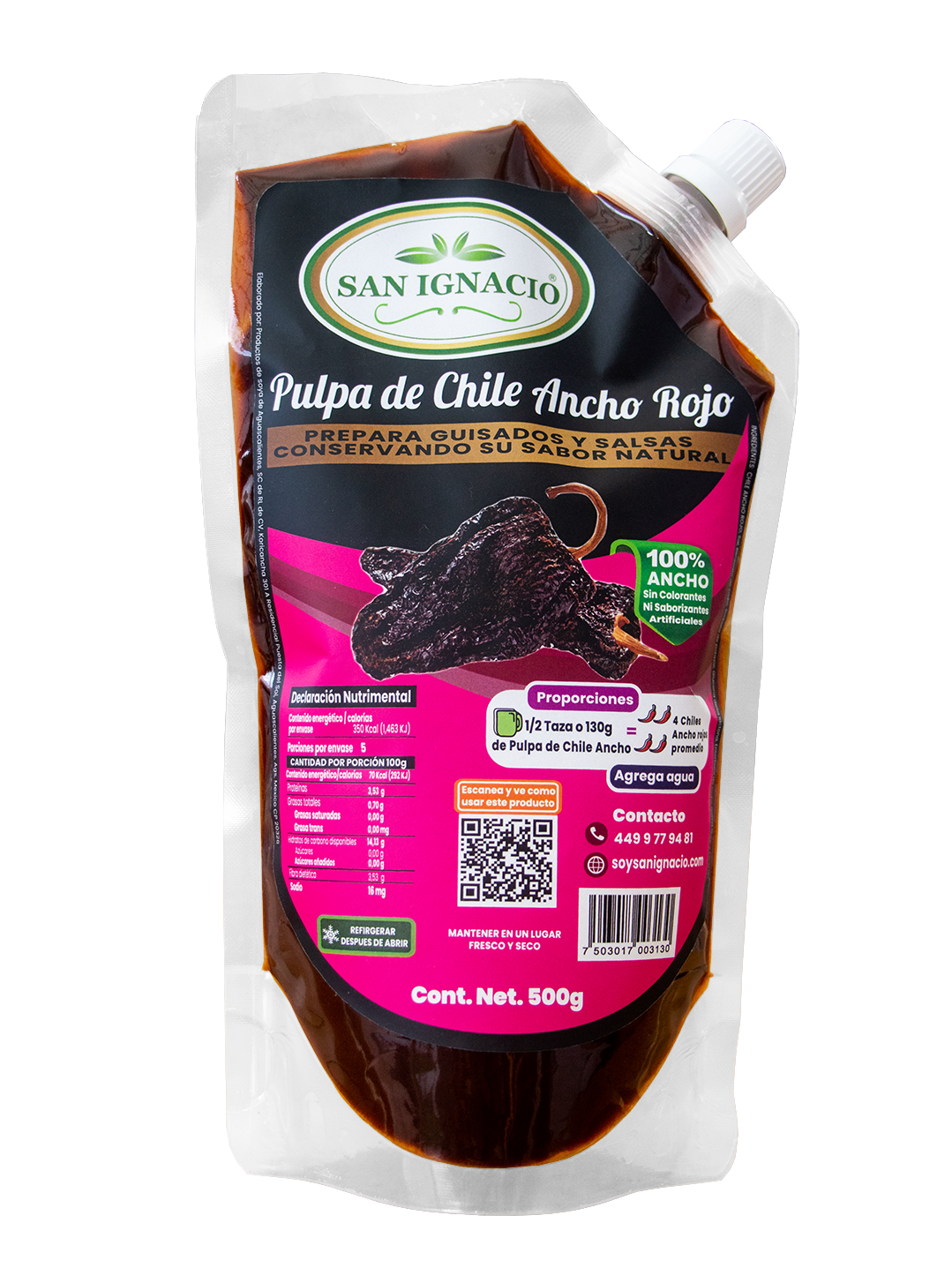 Pulpa Chile Ancho Rojo